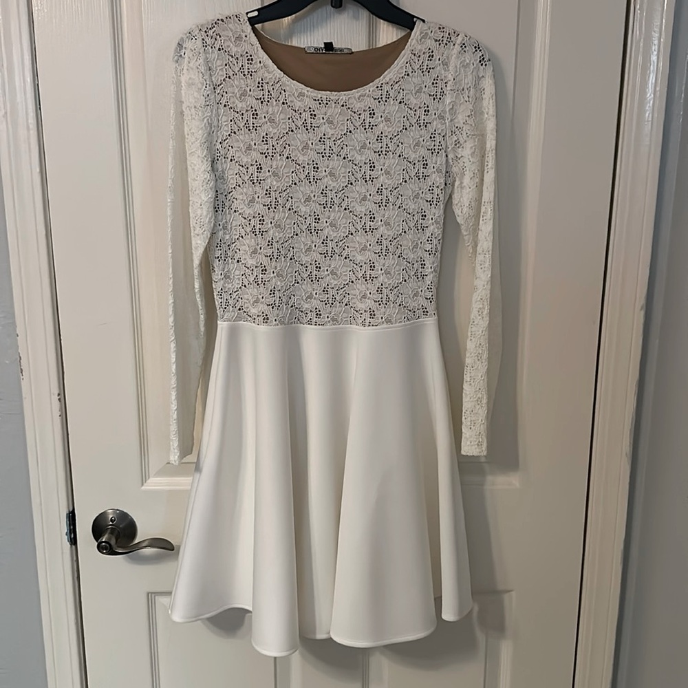 White floral dress